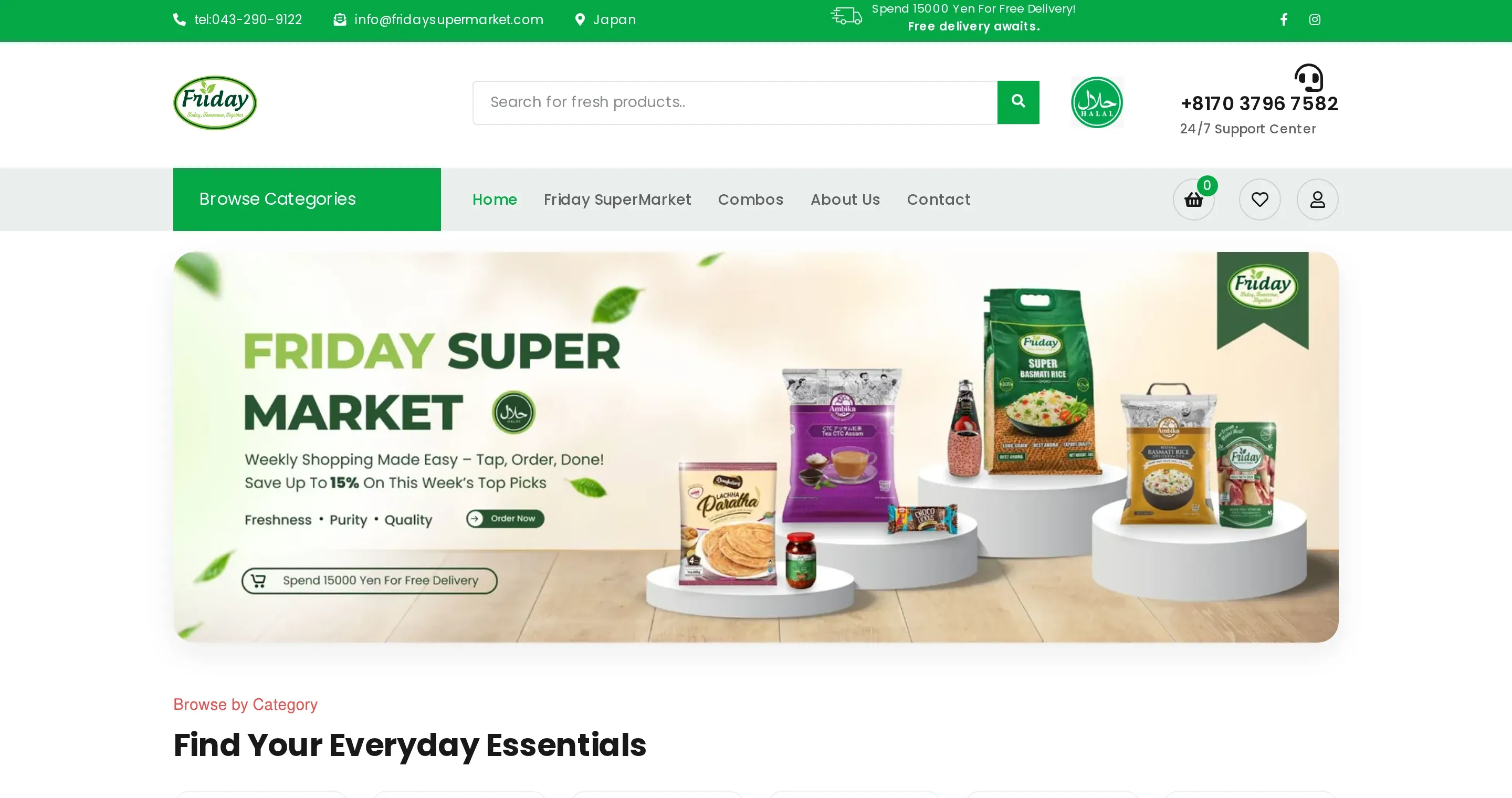Friday Super Market website, 1 of 4